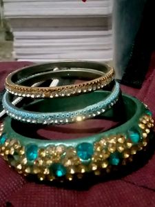 Boho Rhinestone Bangle Stack