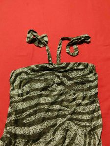 Avon Black &amp; Grey Zebra Print Maxi Dress