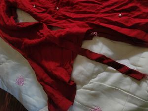 Red Pearl Embellished Top