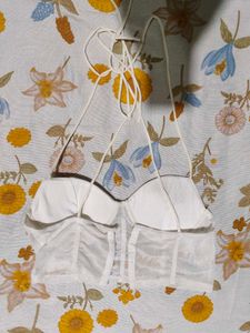 White Corset Style Bra Top