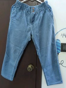 Light Wash Paperbag Waist Jeans