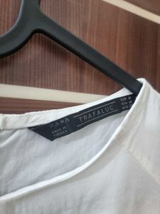 Zara White Cap Sleeve Top