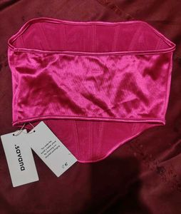 Satin Pink Corset Top