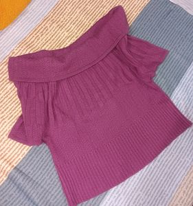 Women's Classy Woolen Crop Top
