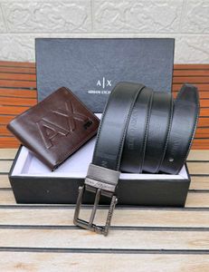 Armani Exchange Belt & Wallet Set