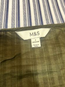 Olive Green Ruffle Blouse