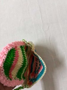 🆕Handmade Crocheted Striped Pouches (2)