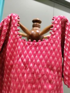 Pink Ikat Print Blouse