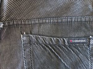 Black trouser pant style self lines jeans