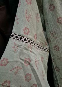 Light Green Floral Print Kurta
