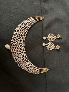 Elegant Diamond Necklace & Earring Set
