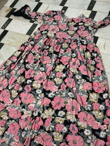 Beautiful Floral Print Ethnic Gown