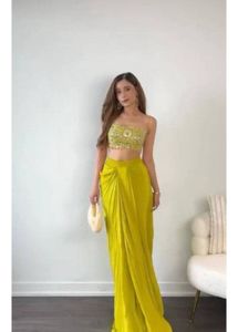 Bright Yellow Two-Piece Set
