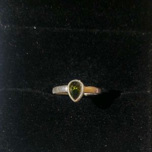 Green Gemstone pure silver Ring 💍