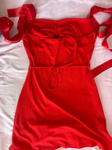 Chic Halter Neck Red Mini Dress