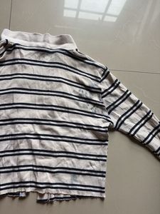 Striped Ribbed Button-Up Crop Cardigan