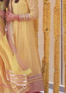 Yellow Embroidered Kurta Set with Designer Dupatta