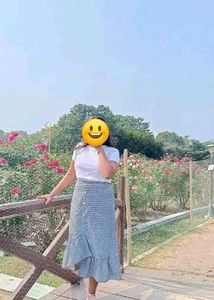 Chic Ruffled Gingham Midi Skirt