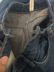 Flared Dark Wash Denim Jeans.