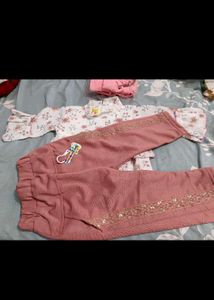 Cute Floral Print Kurta Set for Girls