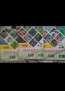 ICSE Physics, Chemistry, Biology Lab Books