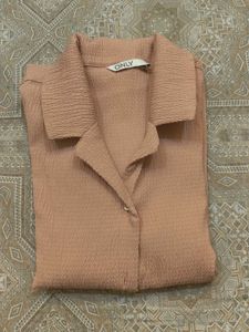 ONLY Peach Textured Shirt