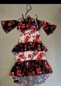 Chic Floral Ruffle Maxi Dress