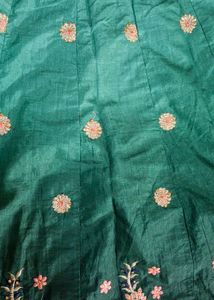 Green Embroidered Lehenga Choli Set