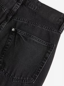 h&amp;m wide ultra high waist black denim