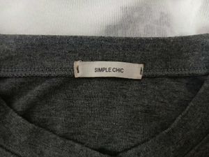 Grey Henley Crop Top