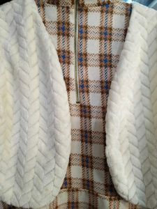 Plaid Dress with Shrug