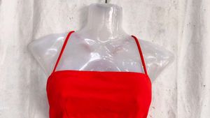 backless dark orange top