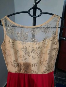 Red Gown (Cancan Attached)