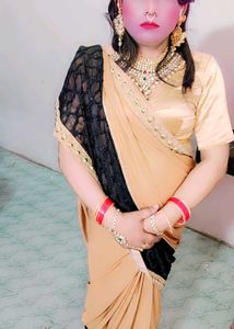Party Wear Lycra Sari With Blouse