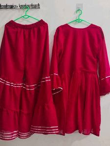 Stunning rose pink Embroidered Kurta Set