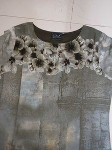 Stylish Grey Printed Kurta