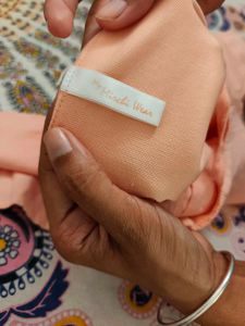 Peach Off-Shoulder Button-Up Top