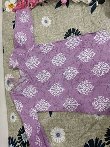 Stylish Purple Printed Tunic Kurta