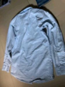 Light Blue Striped Button-Up Shirt