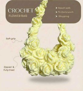 Crochet Flower Shoulder Bag