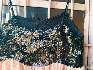 Very Amazing Sequence Work Layer Short Dress
