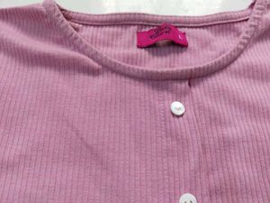 Pink Button-Down Top