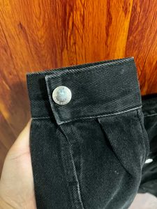 H&amp;m Classic Black Denim Jacket