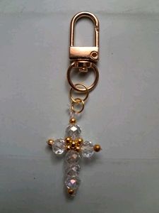 Crystal Cross Keychain
