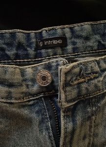 Sparkly Distressed Denim Shorts