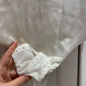 Zara Elegant White Corset Bodysuit