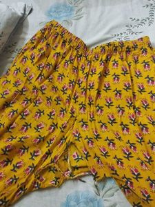 Yellow Floral Print Kurta