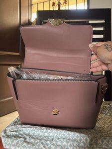 Fur Jaden Satchel Handbag - Mauve