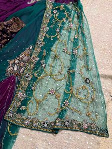 heavy lehanga saree