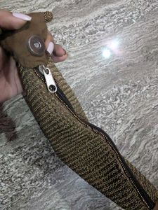 Designer Beaded Handbag (Bronze Potli)